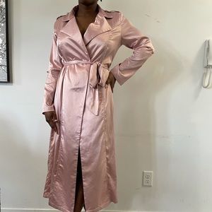 Silk trench coat